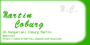 martin coburg business card